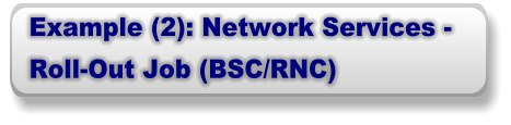 Example (2): Network Services -  Roll-Out Job (BSC/RNC)